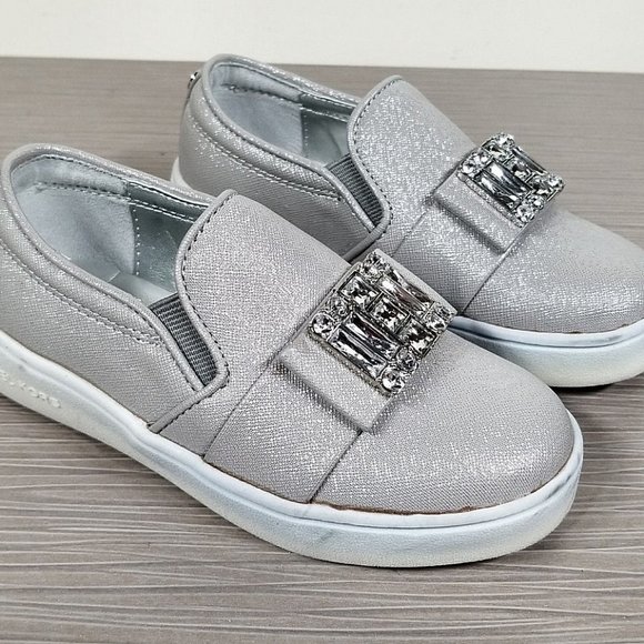 Michael Kors Michelle Slip-On Sneaker, Girls Size (Toddler 2-4 yrs) Size 10 / 27 - Picture 2 of 10